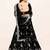 BLACK FRENCH SILK MIRROR EMBROIDERY STUNNING LEHENGA CHOLI WITH DUPATTA