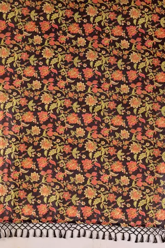 multicolor silk saree with floral digital print