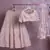 babypink georgette wedding lehenga choli with embroidered dupatta