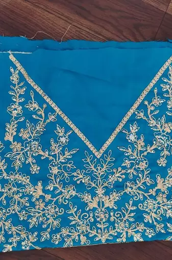 blue malai silk lehenga choli with cording embroidery and dupatta