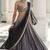 BLACK MIRROR EMBROIDERY ORGANZA SILK LEHENGA CHOLI WITH DUPATTA