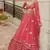 red georgette lehenga choli with embroidered fancy dupatta