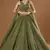 green embroidered georgette lehenga choli with dupatta