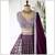Dark Magenta Sequin Embroidery Georgette Lehenga set with choli and dupatta