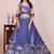 blue Sequined Lehenga Choli with dupatta