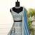 steel blue sequin embroidered lehenga choli set