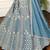 steel blue sequin embroidered lehenga choli set