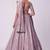 Ash Pink 3mm Sequin and Paper Foil Mirror Embroidered Semi Viscose Organza Indian Wedding Lehenga Choli