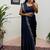 Blue Color Chinnon Silk blend Fancy Ready To Wear Wedding Wear Saree