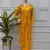 Yellow Color Chinnon Silk Ready To Wear Saree With Koti 