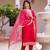 Women's Beautiful Embroidery Work Viscose Chanderi Fabric Straight Kurta Pant and Dupatta Set