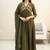 Beautiful green gorgeous mul cotton real mirror work suit set