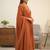 Beautiful orange gorgeous mul cotton real mirror work suit set