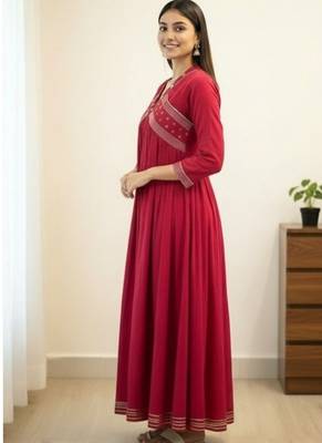 Beautiful pink gorgeous mul cotton real mirror work suit set 2