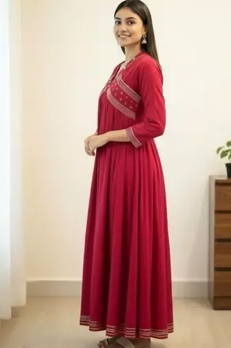 Beautiful pink gorgeous mul cotton real mirror work suit set