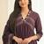 Beautiful purple gorgeous mul cotton real mirror work suit set