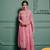pink dola silk embroidery work party wear suit