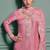 pink dola silk embroidery work party wear suit
