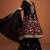 Pure chiffon party wear sharara in black color with embroidery work