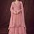 Pure georgette party wear sharara in pink color with embroidery work