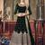 green pure georgette semi stitched party gown with embroidery work