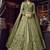 green net embroidered wedding anarkali gown