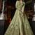green net embroidered wedding anarkali gown