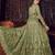 green net embroidered wedding anarkali gown