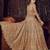 golden net embroidered wedding anarkali gown