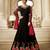 black floral embroidery work georgette semi stitched gown