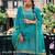 blue georgette sharara with net dupatta