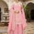 pink georgette sharara suit with embroidered work