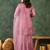 Women's  Embroidery Work Viscose Silk Fabric A-line Kurta Sharara and Dupatta Set