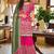pink georgette sharara set with embroidered work