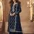blue georgette party sharara suit set