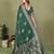 Dark Green Color Handloom Zari Woven Satin Silk Sarees 