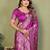 plum Color Handloom Zari Woven Satin Silk Sarees 
