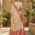 Ivory and pink banarasi silk saree with golden zari – regal elegance for timeless celebrations
