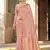 Graceful pink banarasi silk saree with golden zari woven border & floral jaal     wedding & festive wear