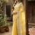 Elegant yellow woven linen saree with contrast zari border & tassels     soft & breathable party wear