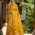 Vibrant mango yellow soft silk saree | haldi & festive wear with zari