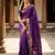 Majestic purple soft silk saree | violet zari saree with horse pattern