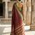 The regal ruby: deep maroon soft silk saree with contrast emerald green border