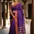 The majestic amethyst: royal purple soft silk saree with contrast red zari border