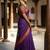 The majestic amethyst: royal purple soft silk saree with contrast red zari border