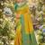 woven banarasi , kanjivaram silk blend saree yellow & green - traditional festive wear