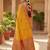 woven banarasi , kanjivaram silk blend saree mustard & orange - vibrant ethnic wear
