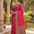 woven banarasi , kanjivaram silk blend saree pink & grey - stylish party wear