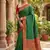 woven banarasi , kanjivaram silk blend saree green & red - authentic south indian wear