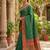 woven banarasi , kanjivaram silk blend saree green & red - authentic south indian wear